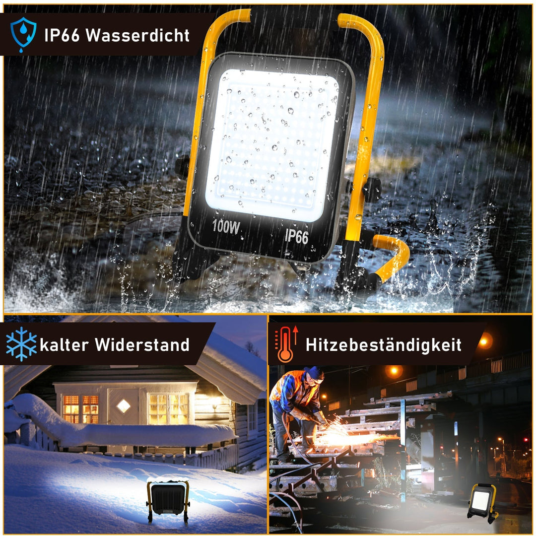 LED construction spotlight 50W-200W cool white IP66 | Bowlift