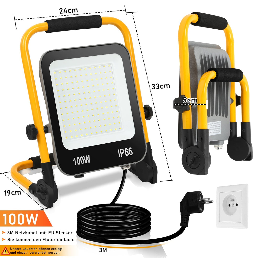 LED construction spotlight 50W-200W cool white IP66 | Bowlift
