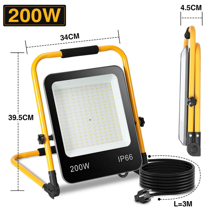 LED construction spotlight 50W-200W cool white IP66 | Bowlift