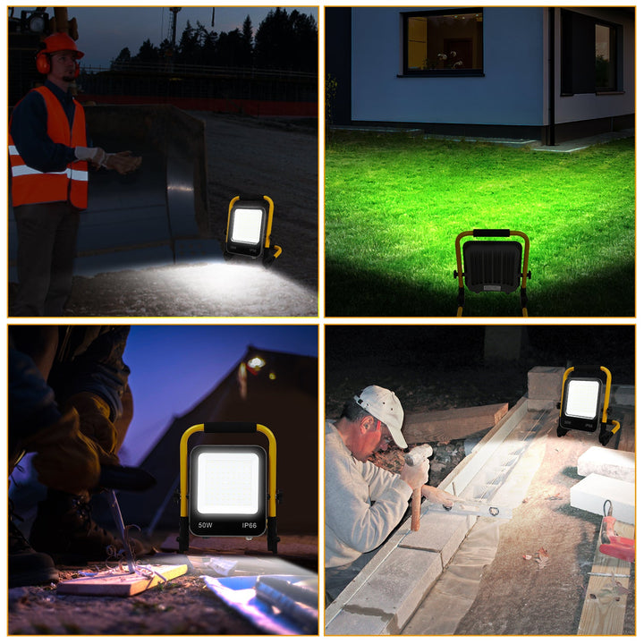 LED construction spotlight 50W-200W cool white IP66 | Bowlift