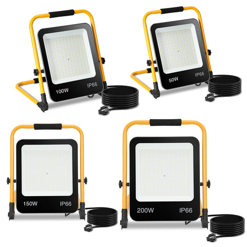 LED construction spotlight 50W-200W cool white IP66 | Bowlift