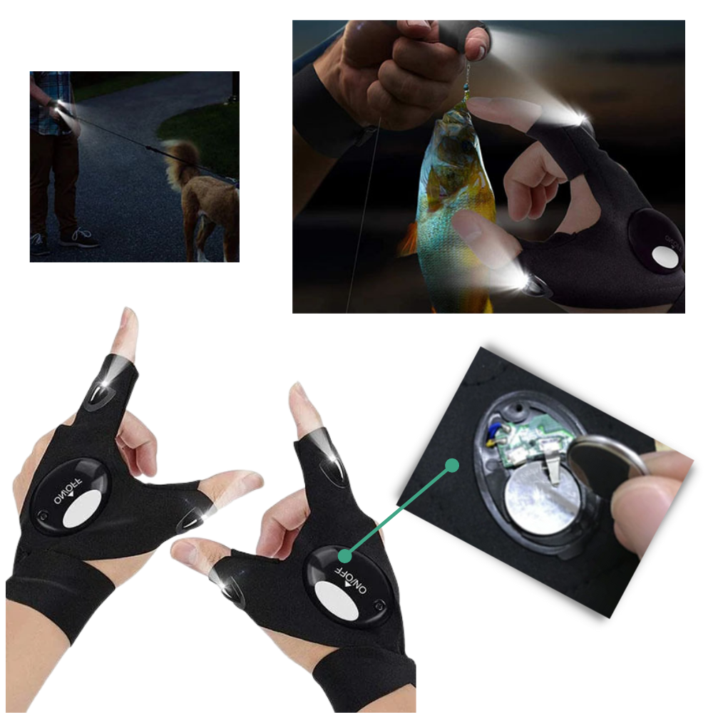 BowLift | Set of LED gloves with waterproof lights