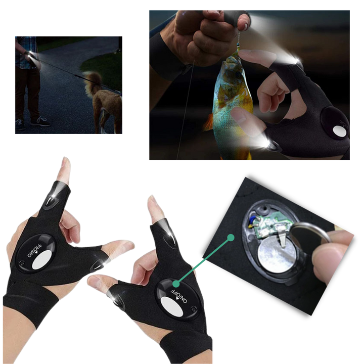 BowLift | Set of LED gloves with waterproof lights