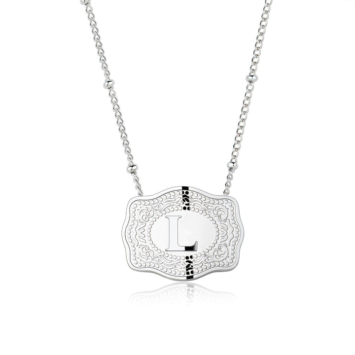 BowLift | Dainty Belt Buckle Letter Initial Necklaces