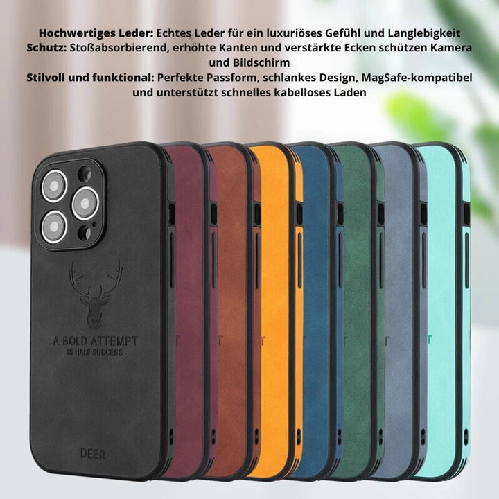 BowLift | Deer - Luxury Leather iPhone Case with Stylish Design and Shockproof Protection