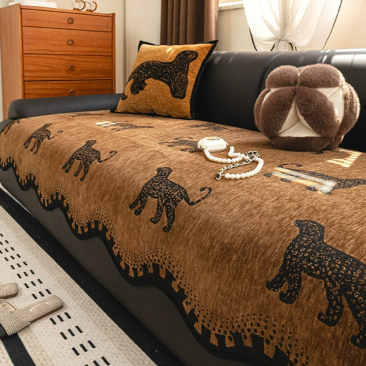 BowLift | Lion Wavy Non-Slip Sofa Cover