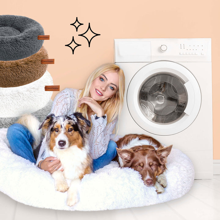 BowLift | FluffyNest Comfort Dog Bed – Orthopedic Plush Sleeping Cushion for Dogs