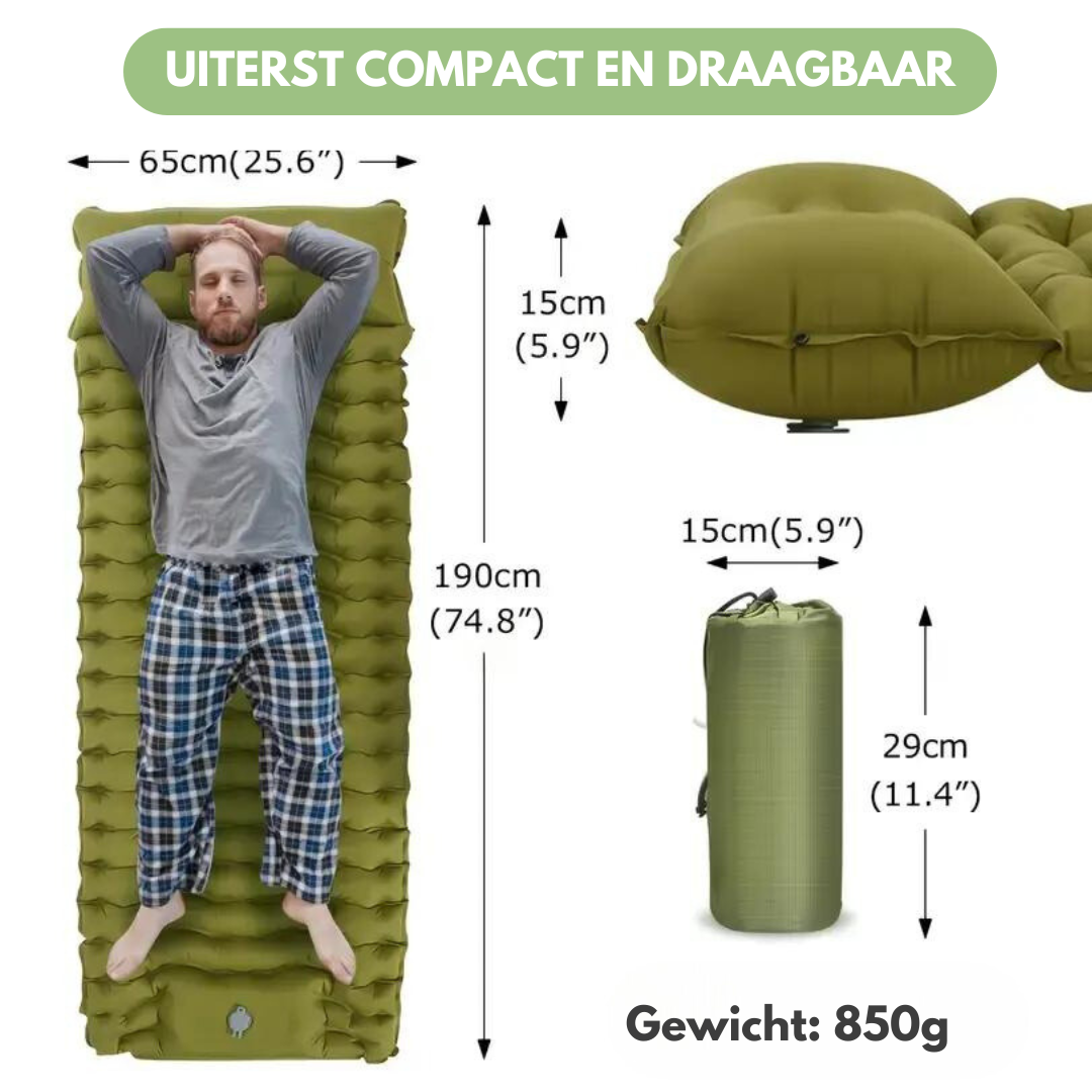 BowLift | Sleeping mat - Camping - Built-in Pump