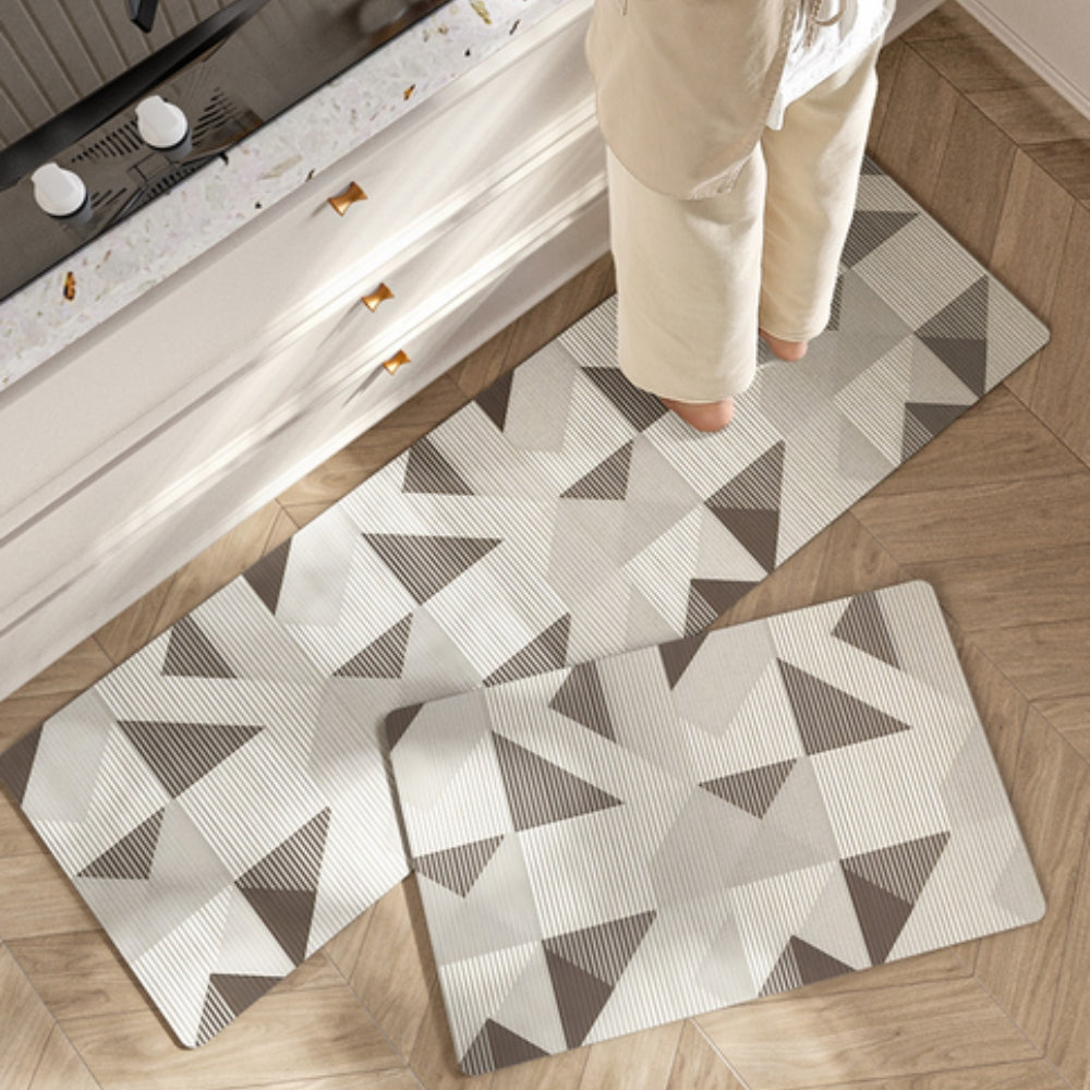 BowLift | Lush Floral Striped Kitchen Mat