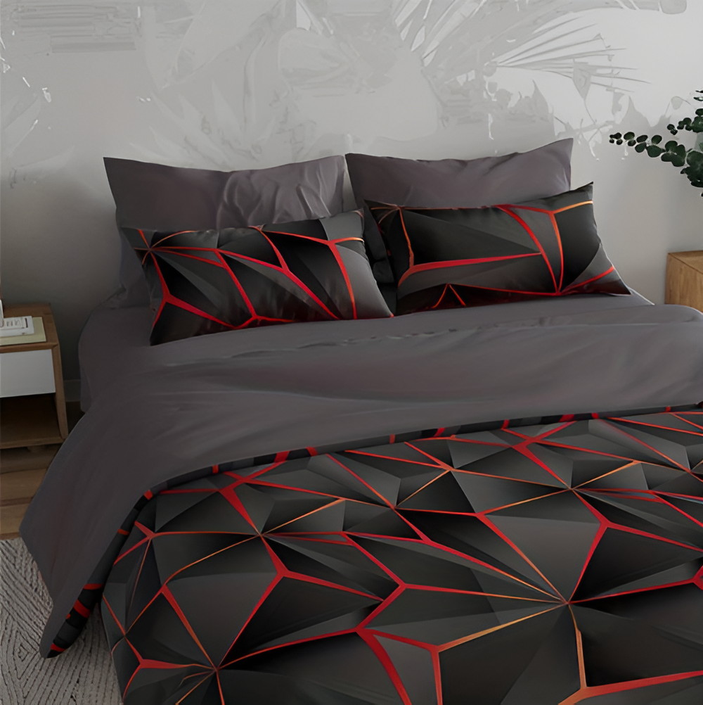 BowLift | CLOUDLUX - Fluffy 3D-printed check bedding set