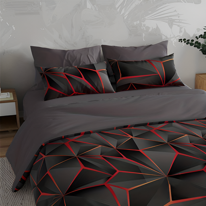 BowLift | CLOUDLUX - Fluffy 3D-printed check bedding set