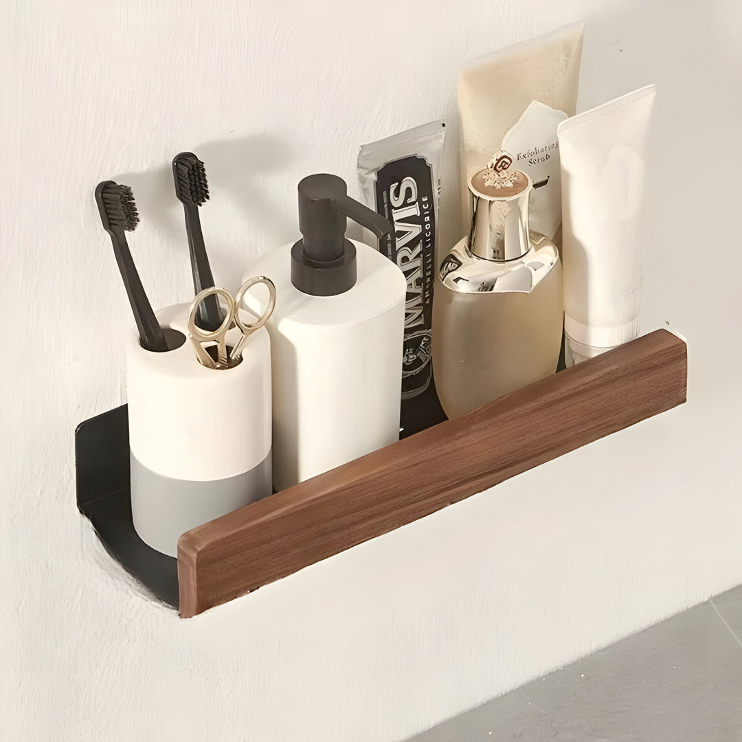 BowLift | LuxeWood | Wooden Bathroom Organization Rack