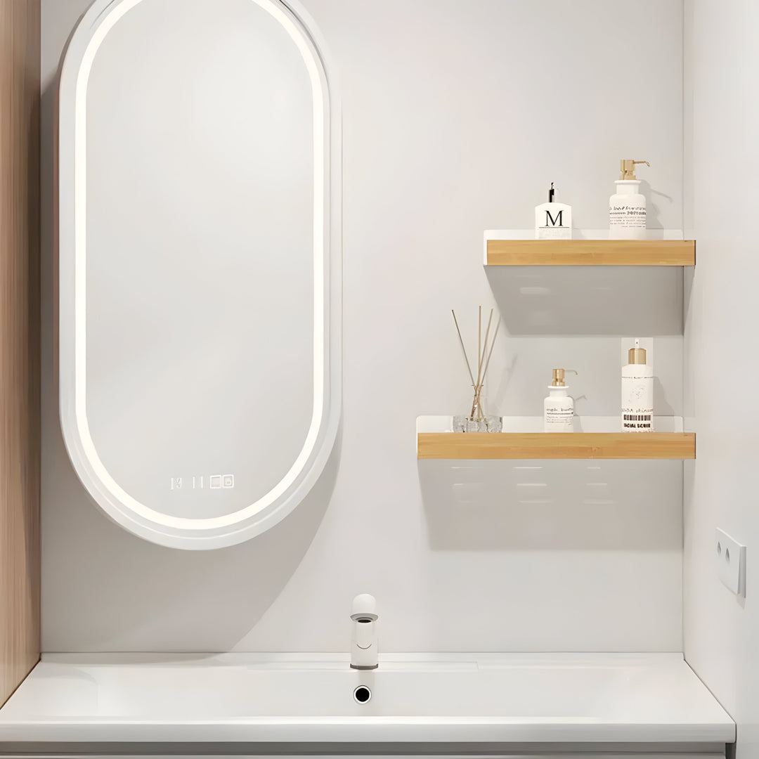 BowLift | LuxeWood | Wooden Bathroom Organization Rack
