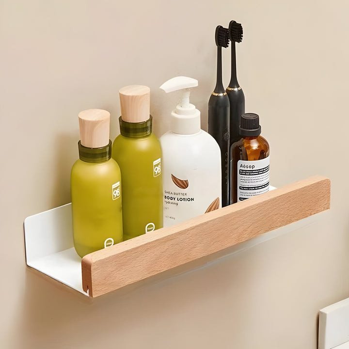 BowLift | LuxeWood | Wooden Bathroom Organization Rack