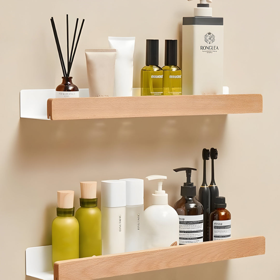 BowLift | LuxeWood | Wooden Bathroom Organization Rack