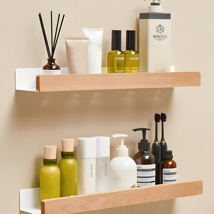 BowLift | LuxeWood | Wooden Bathroom Organization Rack