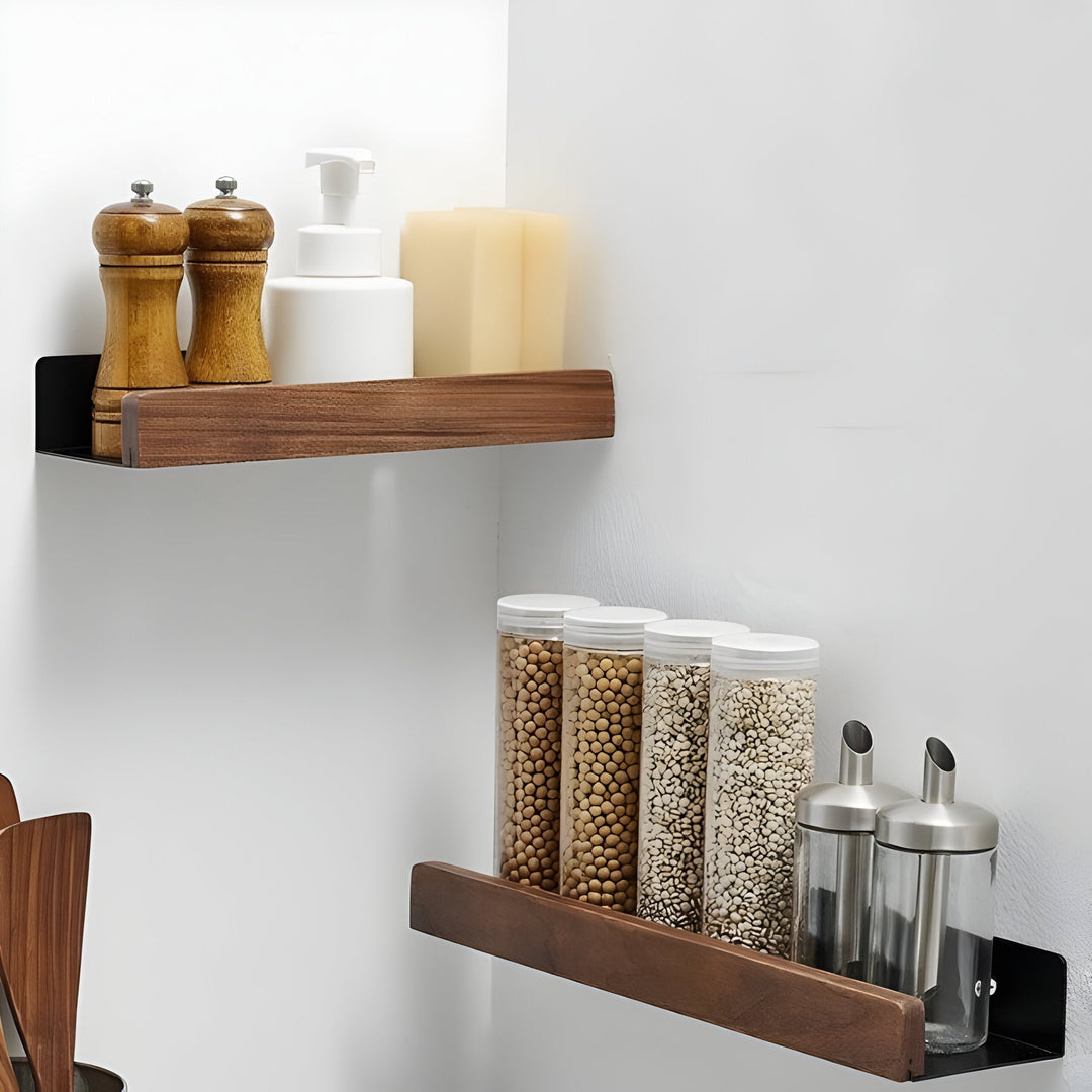 BowLift | LuxeWood | Wooden Bathroom Organization Rack