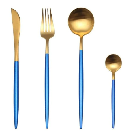 BowLift | Luxurious Cutlery Set Gold-Silver | 24-piece Stainless Steel Cutlery