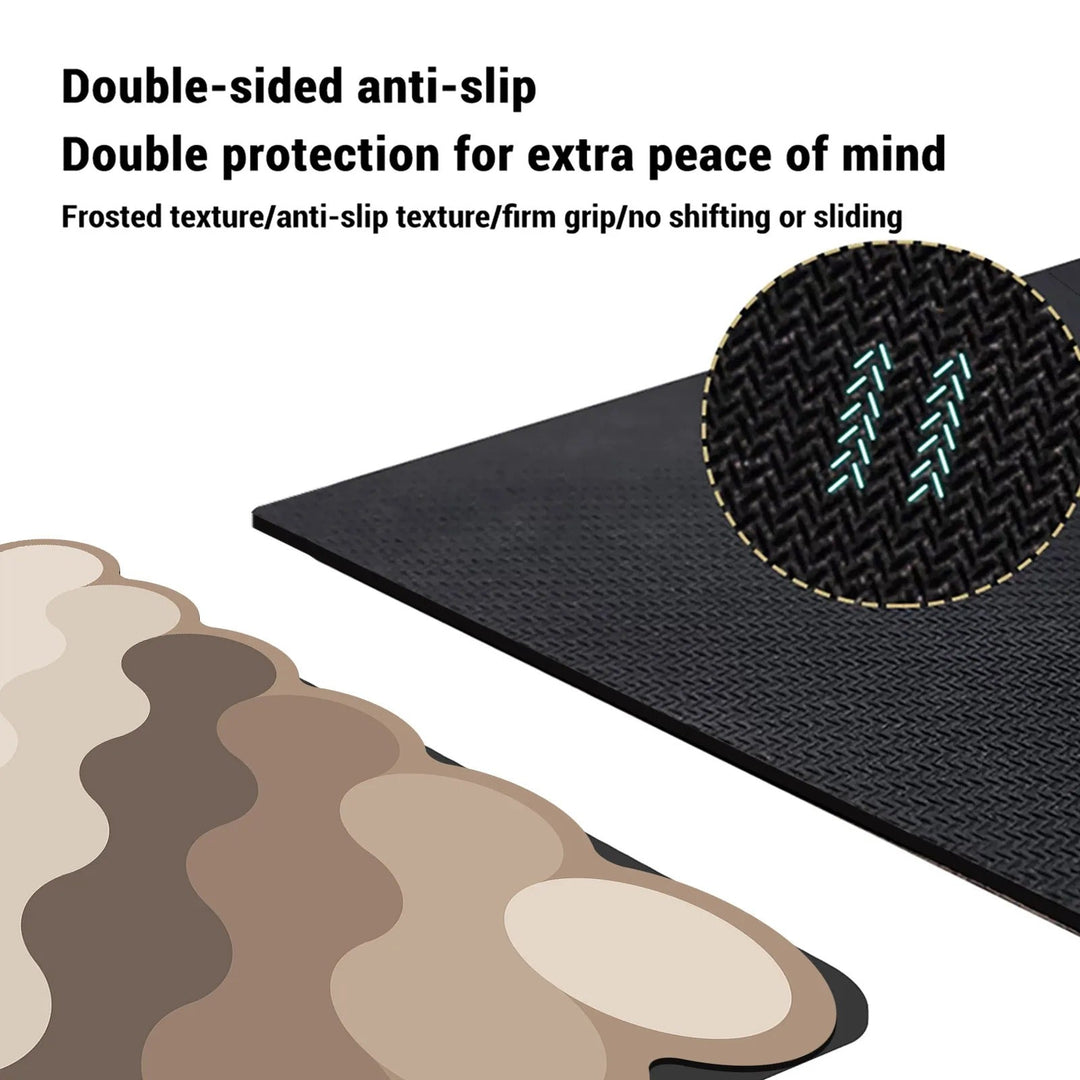 BowLift | Luxury Diatomite Bathroom Mat Beige | Non-Slip Shower Mat