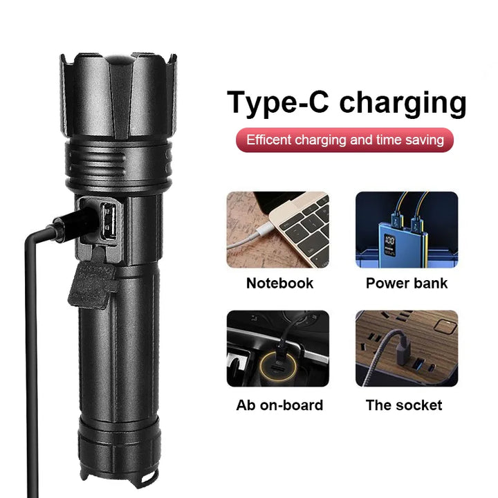 Rechargeable LED Flashlight for Adventure Bowlift