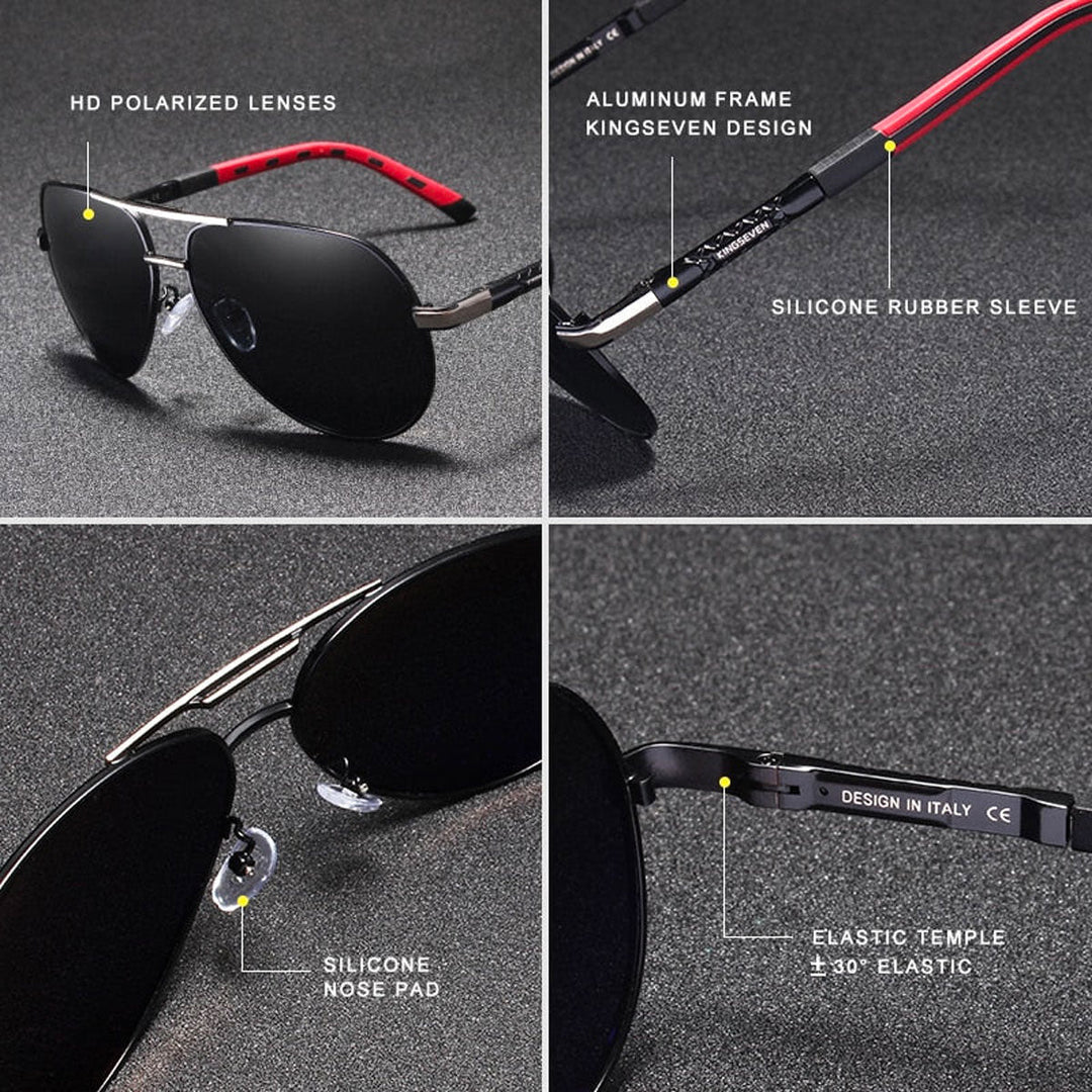 BowLift | Men's Vintage Aluminum Polarized Sunglasses