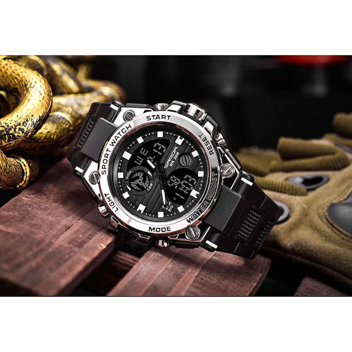 BowLift | Men’s Military Watch with Analog Digital Display and Features