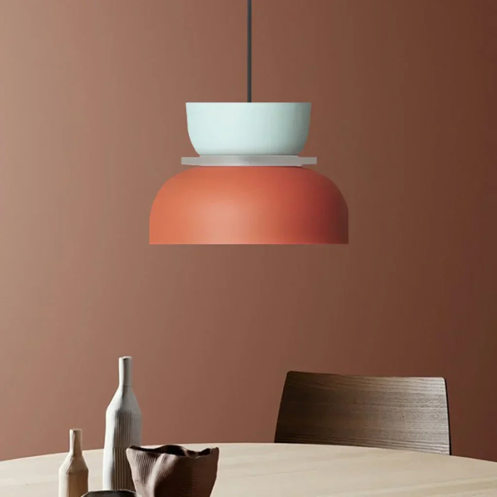 BowLift | Nordic Color Block Pendant Light Fixture - Modern Hanging Lamp for Kitchen & Dining Room