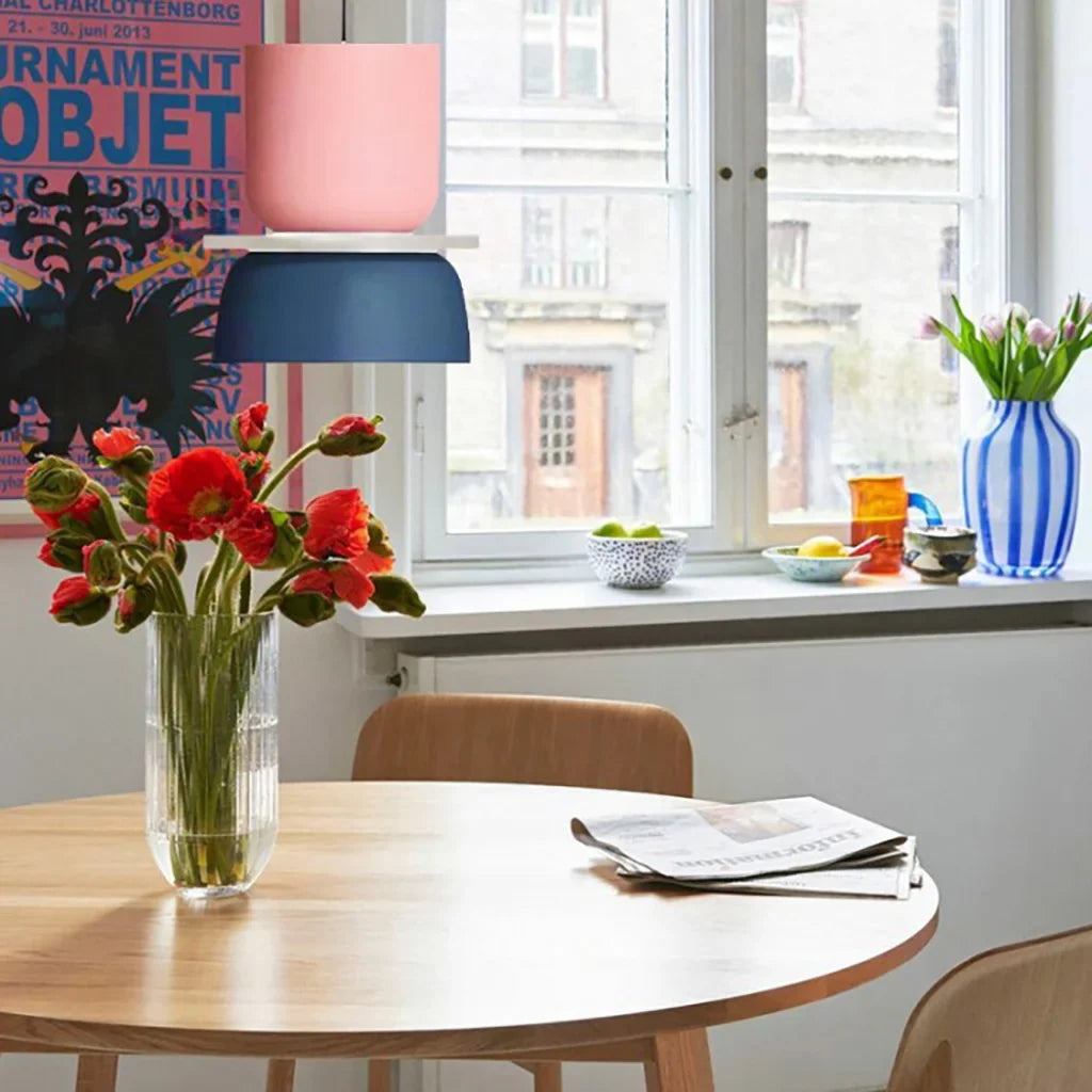 BowLift | Nordic Color Block Pendant Light Fixture - Modern Hanging Lamp for Kitchen & Dining Room