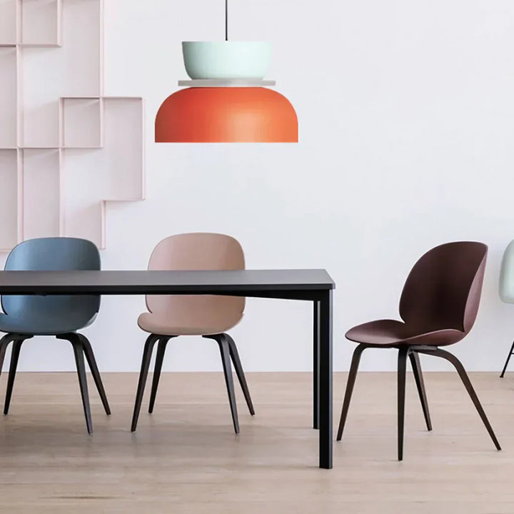 BowLift | Nordic Color Block Pendant Light Fixture - Modern Hanging Lamp for Kitchen & Dining Room