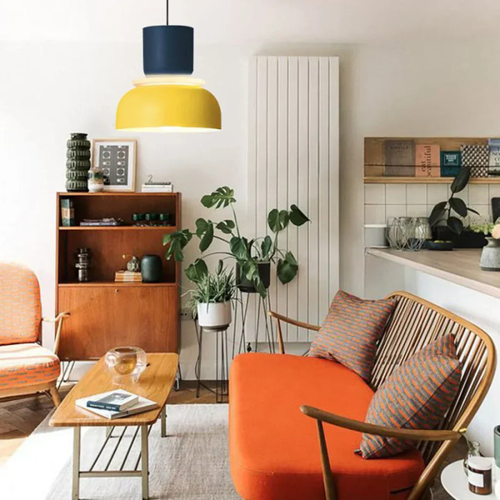 BowLift | Nordic Color Block Pendant Light Fixture - Modern Hanging Lamp for Kitchen & Dining Room