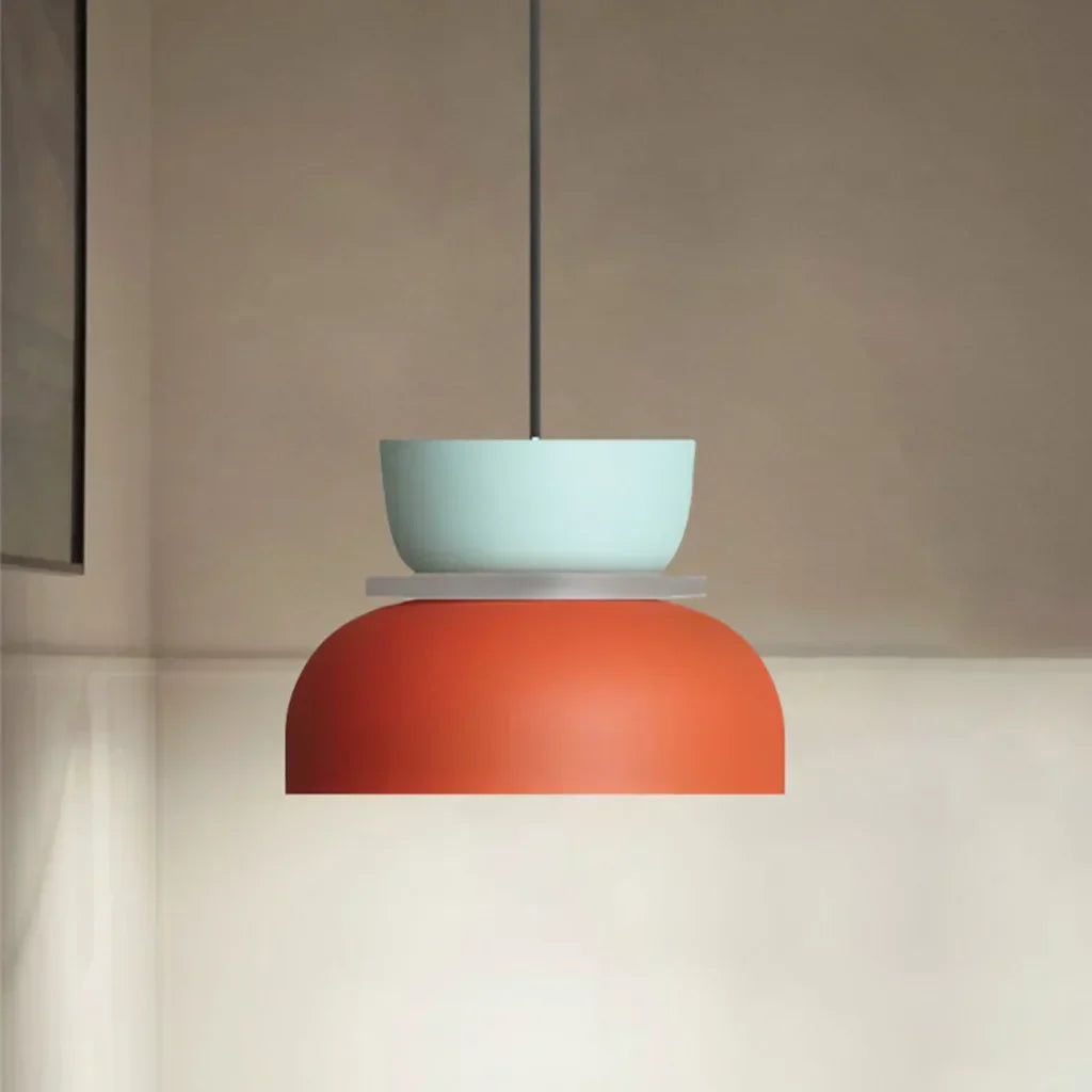 BowLift | Nordic Color Block Pendant Light Fixture - Modern Hanging Lamp for Kitchen & Dining Room
