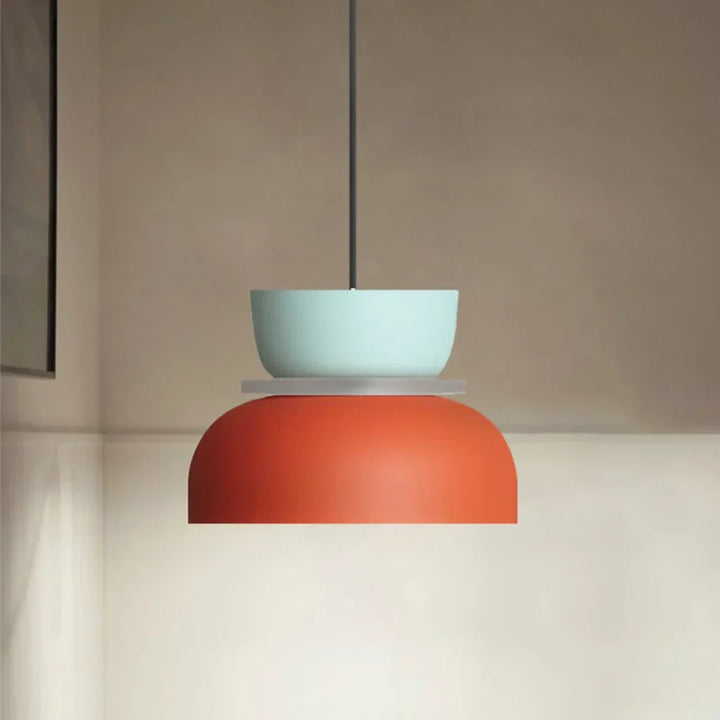 BowLift | Nordic Color Block Pendant Light Fixture - Modern Hanging Lamp for Kitchen & Dining Room