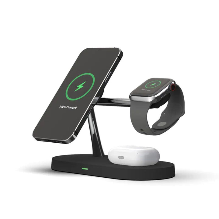 BowLift | 3-in-1 Wireless Charger for Smartphone, Smartwatch and Earbuds – Fast Charging Station with Modern Design