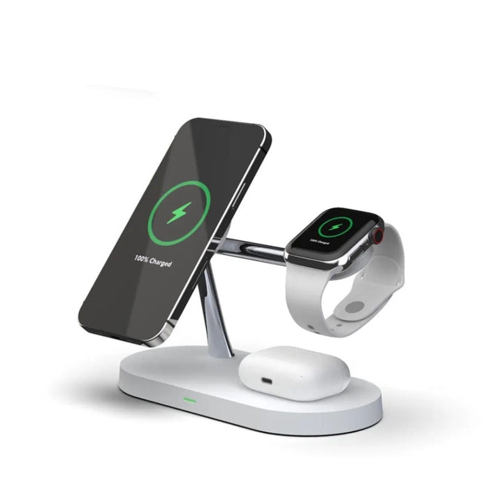 BowLift | 3-in-1 Wireless Charger for Smartphone, Smartwatch and Earbuds – Fast Charging Station with Modern Design
