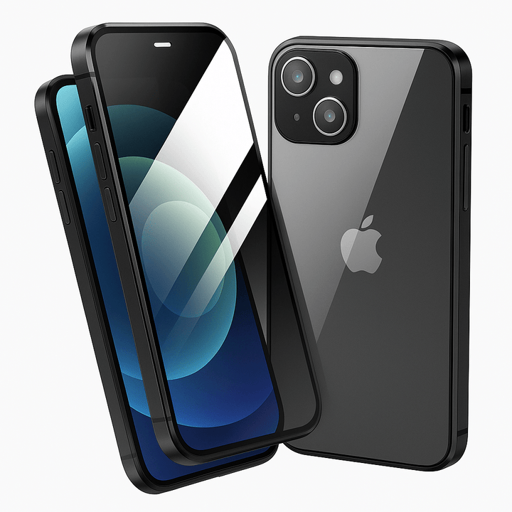 BowLift | Magnetische Datenschutz-Hülle für iPhone mit Bildschirmchutz