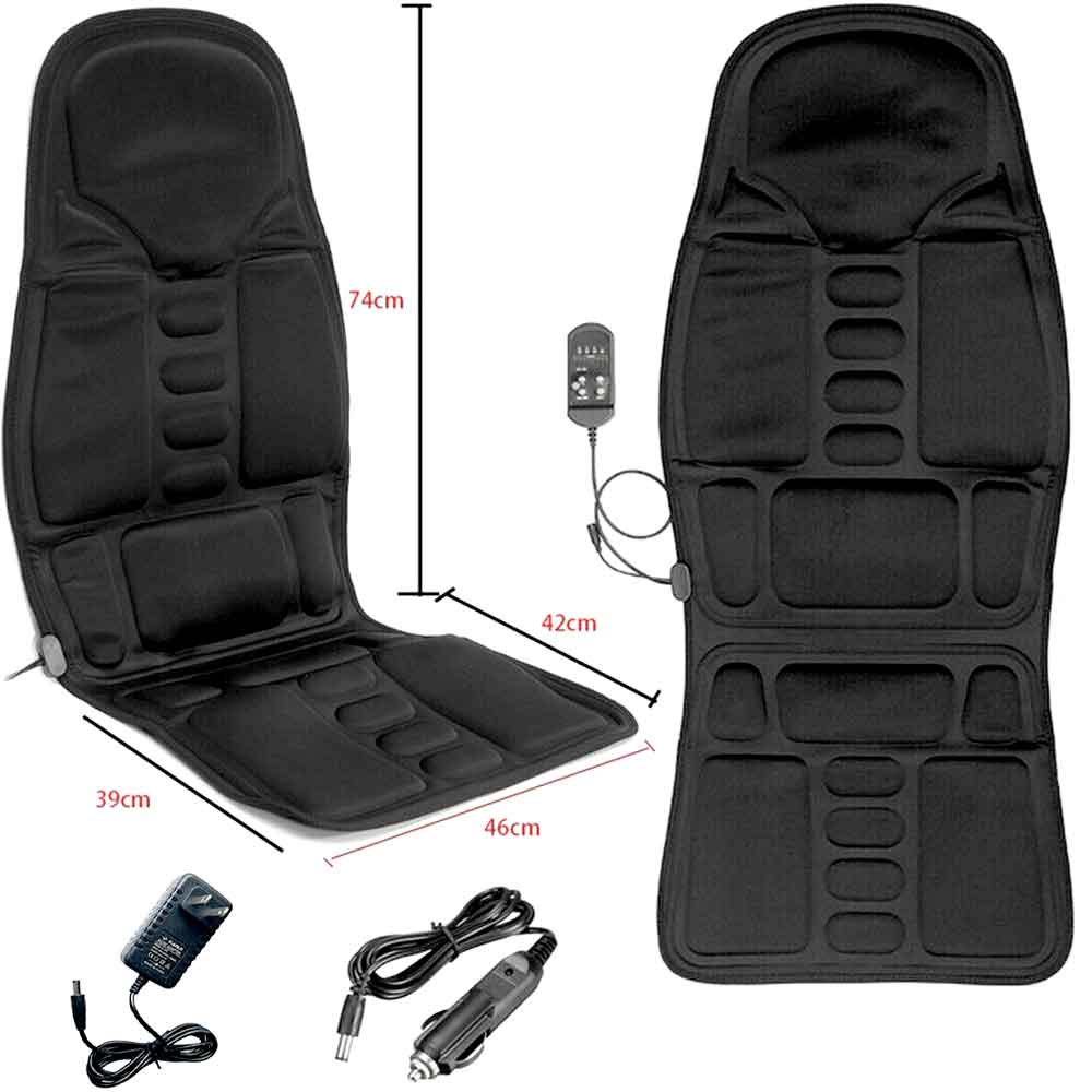 BowLift | 8-Mode Heated Massage Chair Pad for Back, Neck & Full-Body Relaxation – Perfect for Car & Home