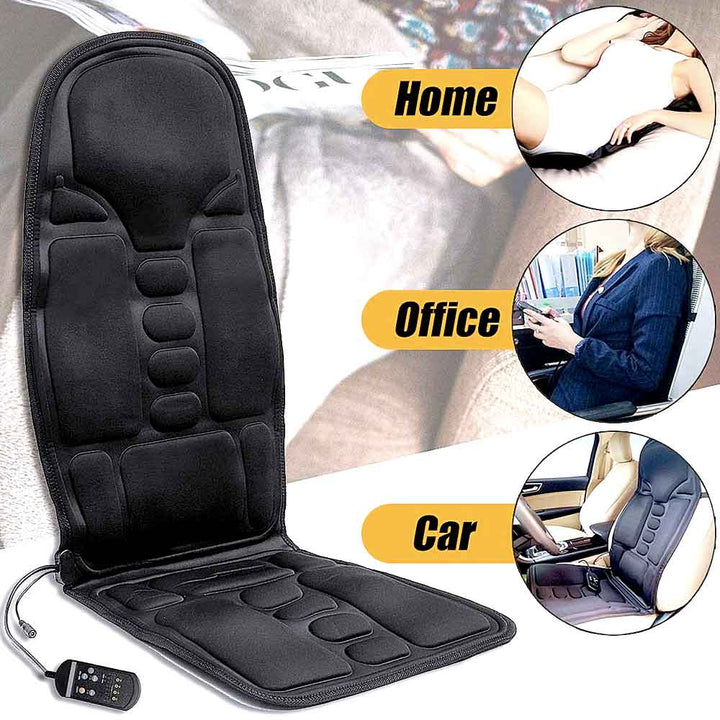 BowLift | 8-Mode Heated Massage Chair Pad for Back, Neck & Full-Body Relaxation – Perfect for Car & Home