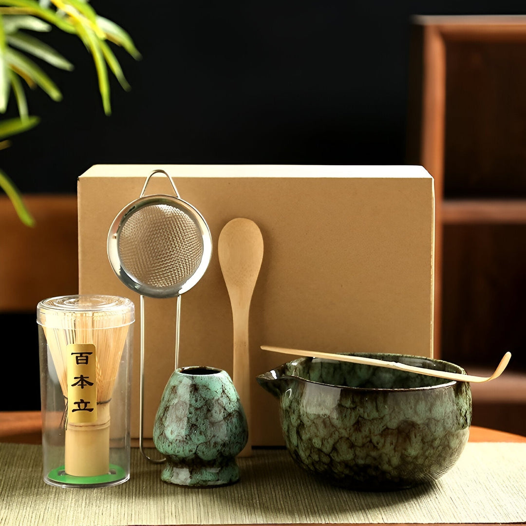 BowLift | Matcha Tea Set | Japanese Tea Service 6-piece for Tea Preparation
