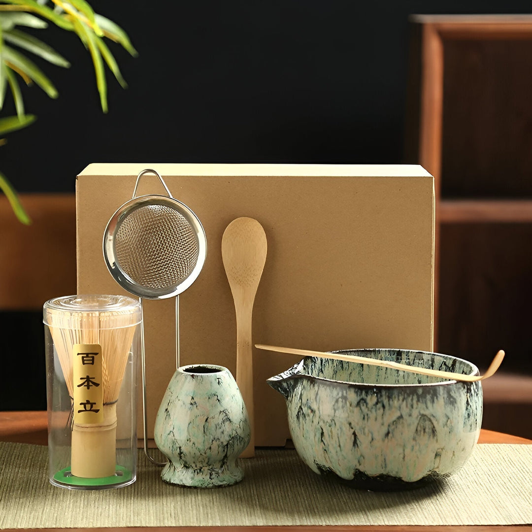 BowLift | Matcha Tea Set | Japanese Tea Service 6-piece for Tea Preparation