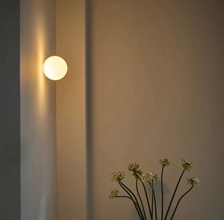 BowLift | Frosted Glass Wall Lamp | Modern LED Wall Light Indoor