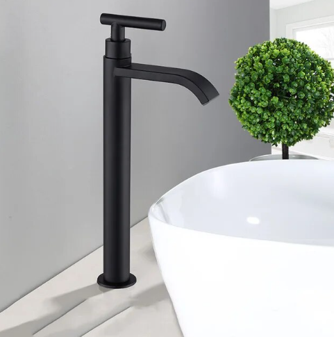 BowLift | Matte Black Sink Faucet | Elegant Cold Water Faucet