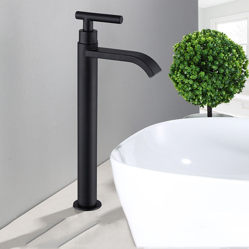 BowLift | Matte Black Sink Faucet | Elegant Cold Water Faucet