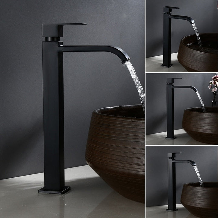 BowLift | Matte Black Sink Faucet | Elegant Cold Water Faucet