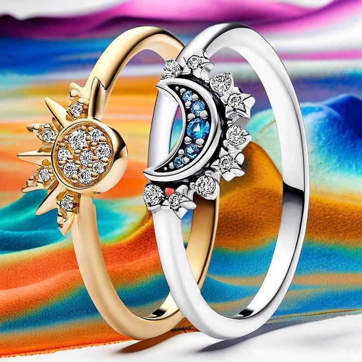 BowLift | Silver Ring with Crystal Eye and Astral Design