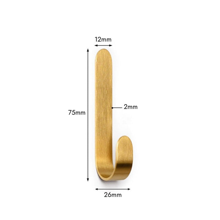 BowLift | Brass Wall Hook Set | Rust-Resistant Coat Hooks Wardrobe