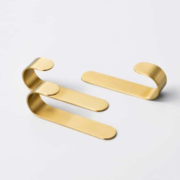 BowLift | Brass Wall Hook Set | Rust-Resistant Coat Hooks Wardrobe