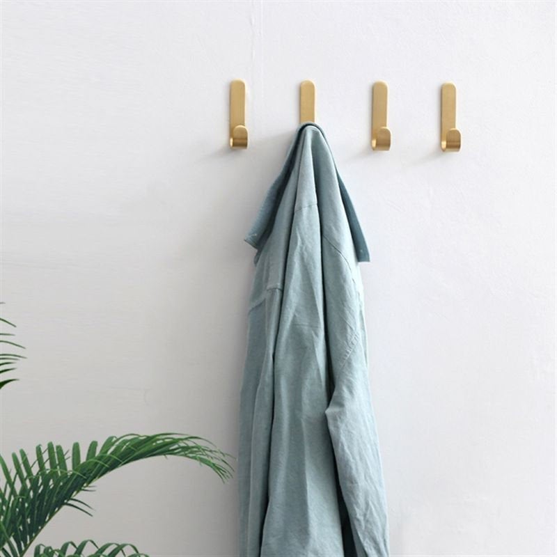 BowLift | Brass Wall Hook Set | Rust-Resistant Coat Hooks Wardrobe