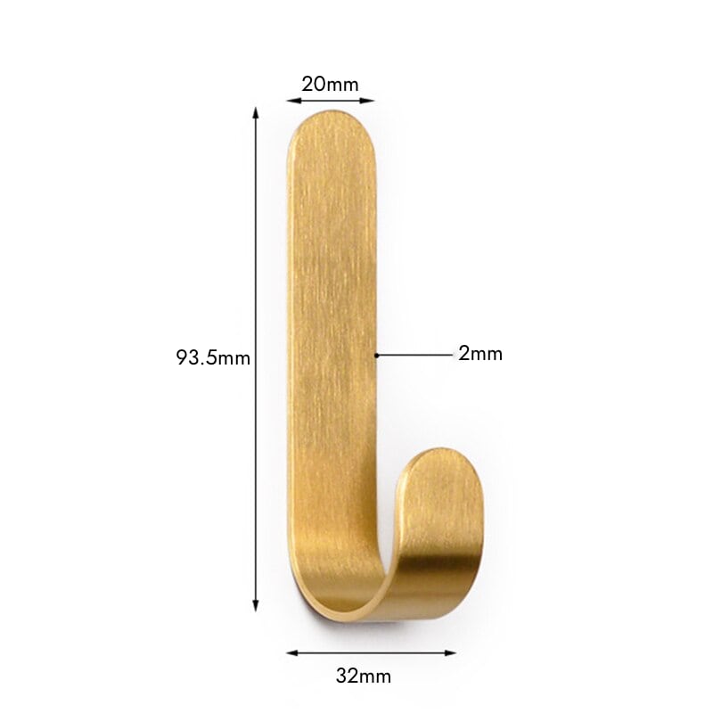 BowLift | Brass Wall Hook Set | Rust-Resistant Coat Hooks Wardrobe