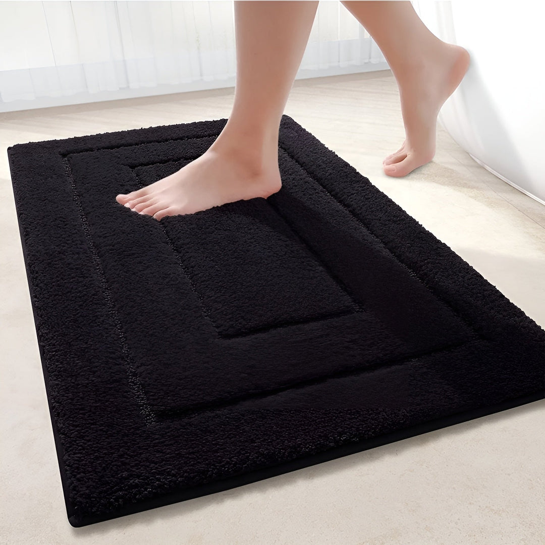BowLift | Microfiber Bath Mat | Non-Slip & Washable for Bathroom