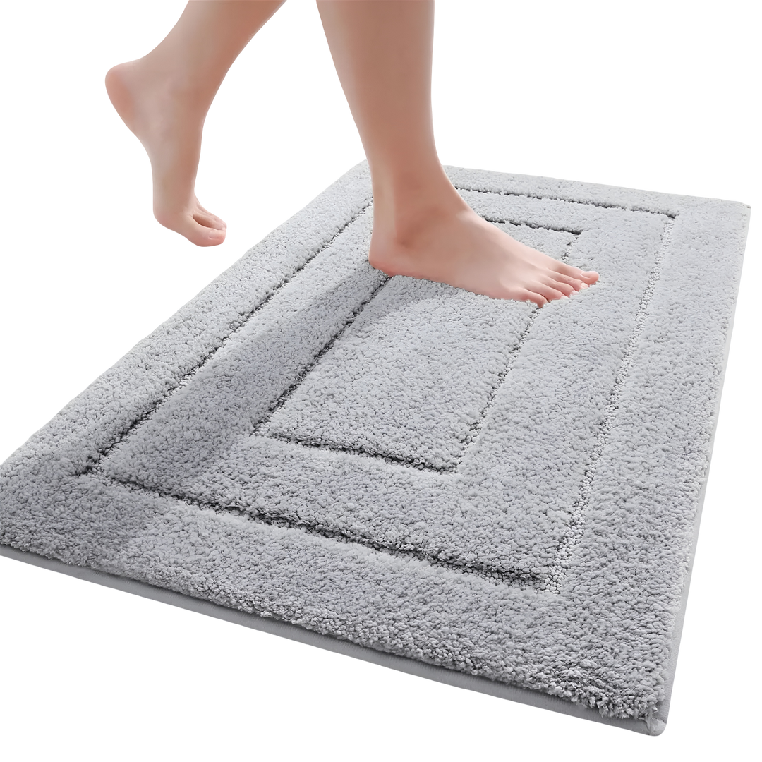 BowLift | Microfiber Bath Mat | Non-Slip & Washable for Bathroom
